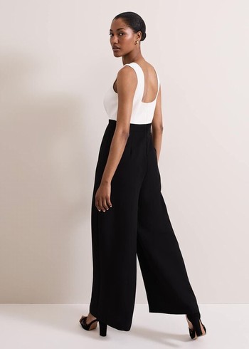 Phase Eight Maisy Jumpsuit Black/White USA | 0569831-RJ